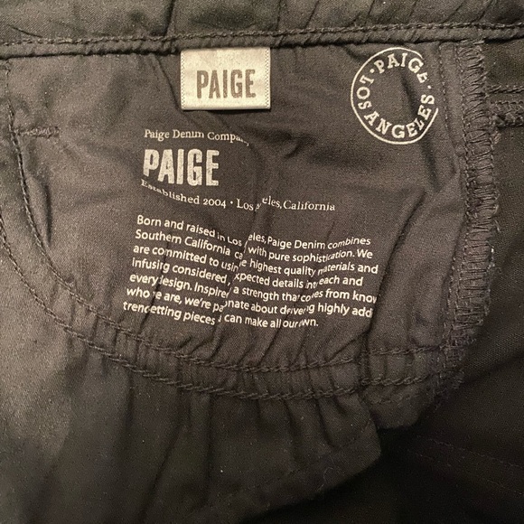 PAIGE Black Cotton Blue Stripe Denim Jeans Size 28 - Picture 6 of 7